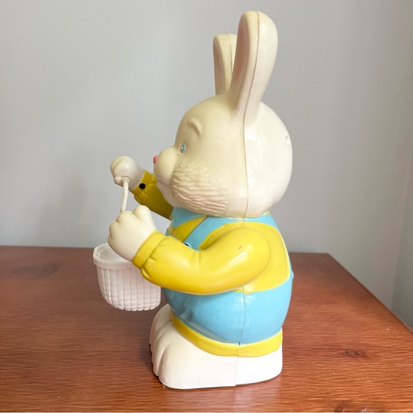 Vintage 1995 Gemmy Bubble Blowing Rabbit Animated Easter Decoration Kid’s Toy - Picture 5 of 8